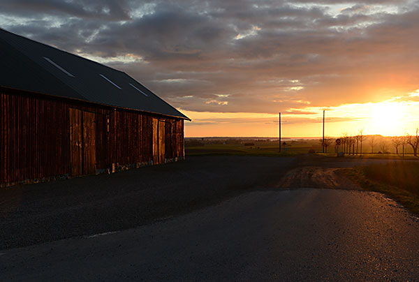 lada i solnedgang